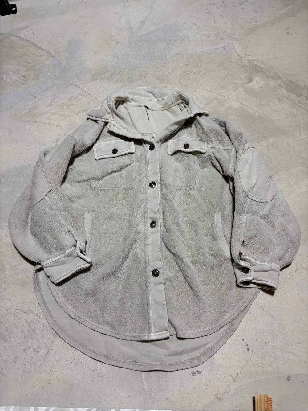 Free people Fleece Shacket Jacket with Button Front small